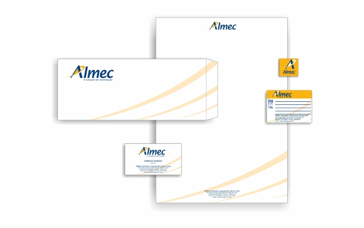 Papelaria personalizada institucional da marca Almec