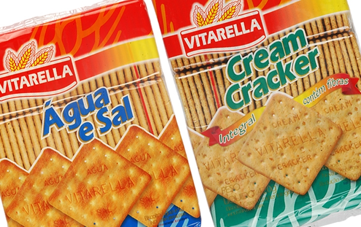 Embalagens Vitarella de biscoitos cream cracker